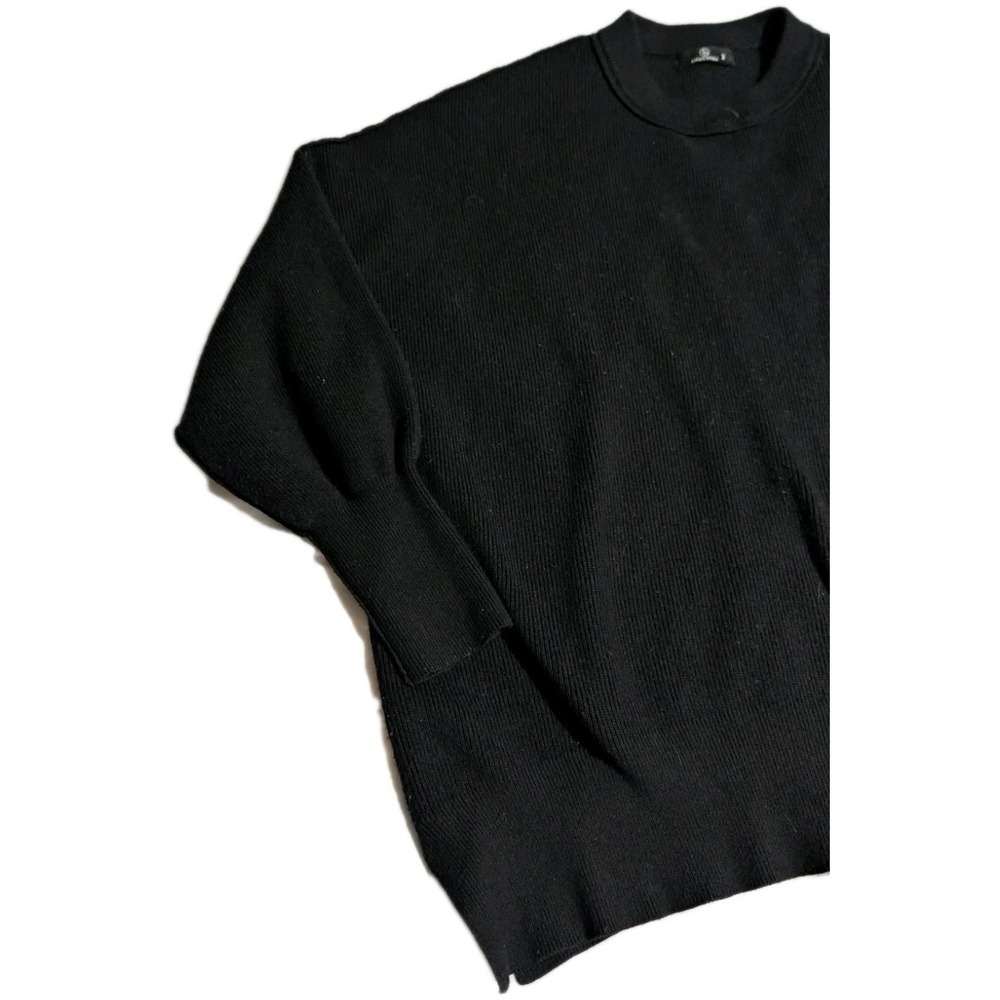 LILLUSORY Oversized Ribbed Sweater Bundle Womens M Black & Olive Crewneck - Picture 10 of 12